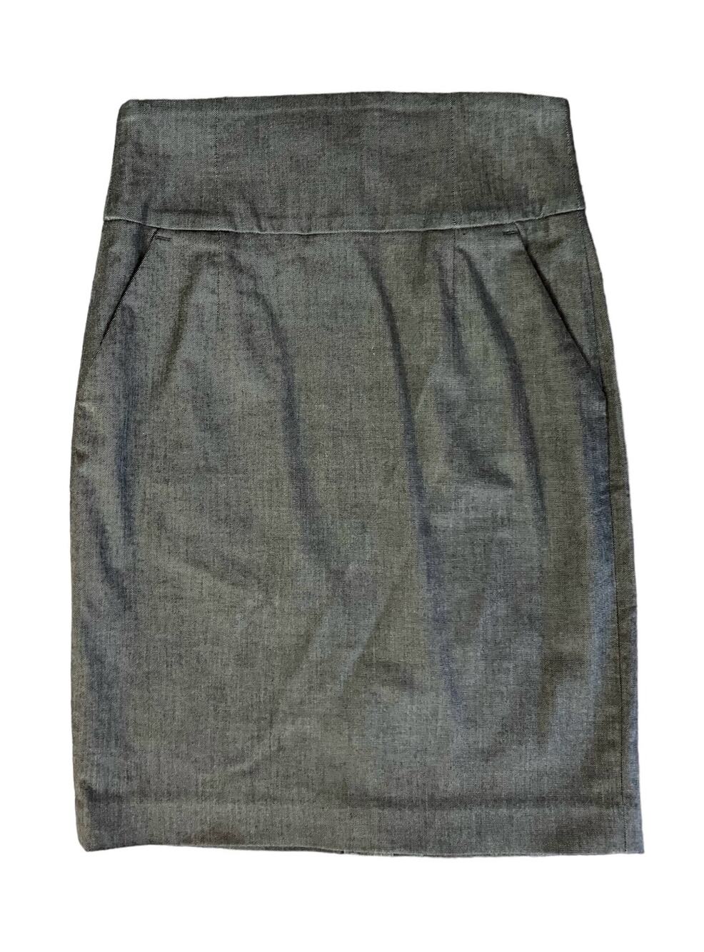 Banana Republic Women's Gray Stretch Pencil Skirt w/ Pockets | Size 0